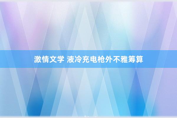 激情文学 液冷充电枪外不雅筹算