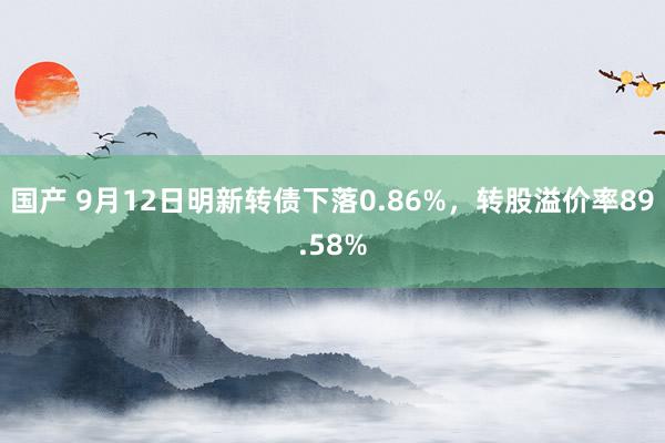 国产 9月12日明新转债下落0.86%，转股溢价率89.58%