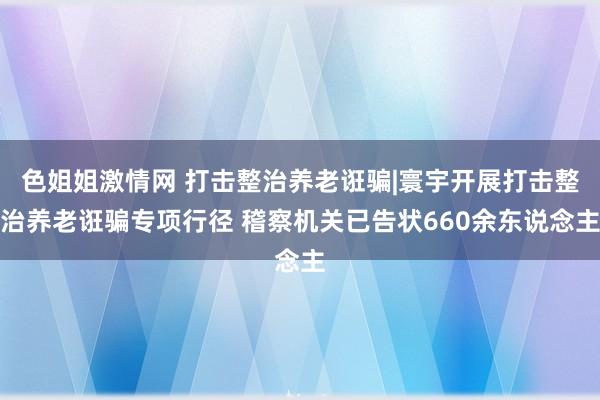 色姐姐激情网 打击整治养老诳骗|寰宇开展打击整治养老诳骗专项行径 稽察机关已告状660余东说念主