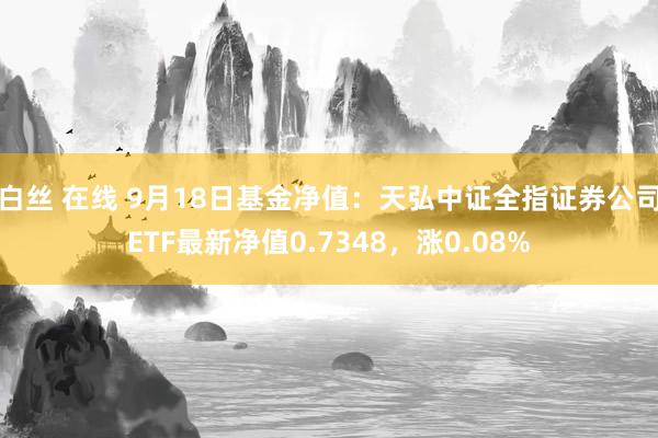 白丝 在线 9月18日基金净值：天弘中证全指证券公司ETF最新净值0.7348，涨0.08%