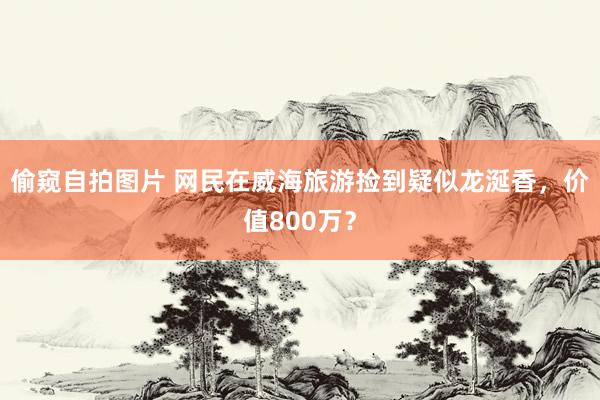 偷窥自拍图片 网民在威海旅游捡到疑似龙涎香，价值800万？