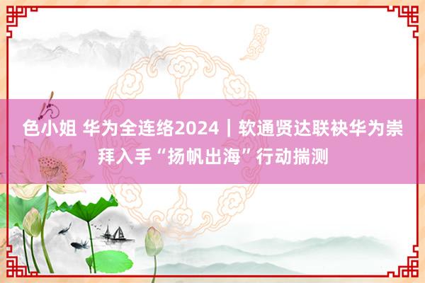 色小姐 华为全连络2024｜软通贤达联袂华为崇拜入手“扬帆出海”行动揣测