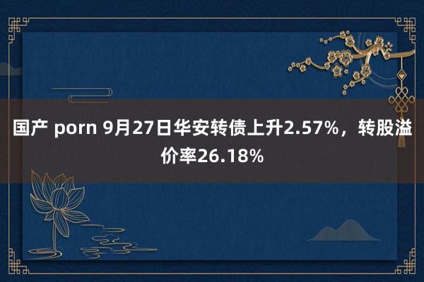 国产 porn 9月27日华安转债上升2.57%，转股溢价率26.18%