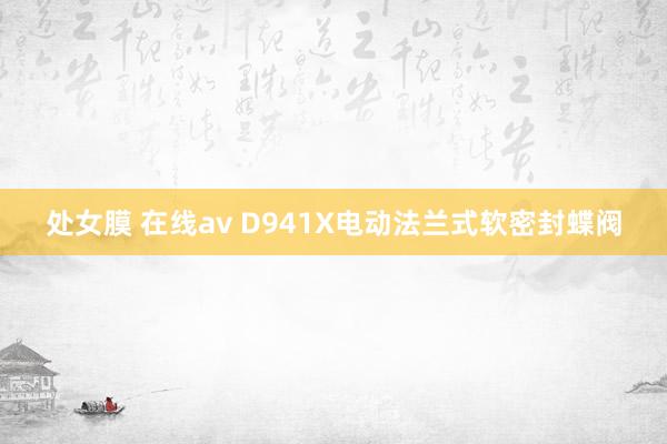 处女膜 在线av D941X电动法兰式软密封蝶阀