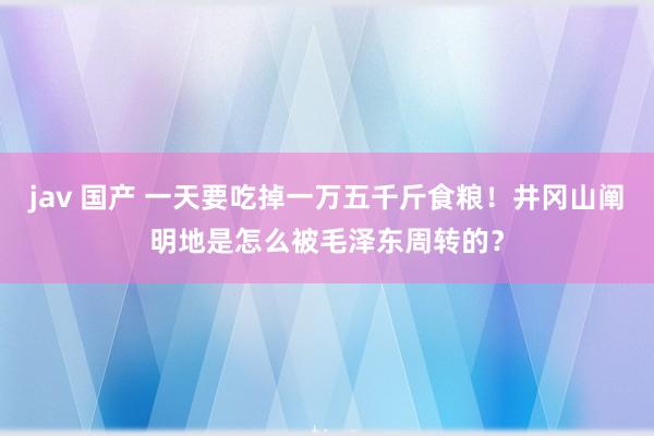 jav 国产 一天要吃掉一万五千斤食粮！井冈山阐明地是怎么被毛泽东周转的？