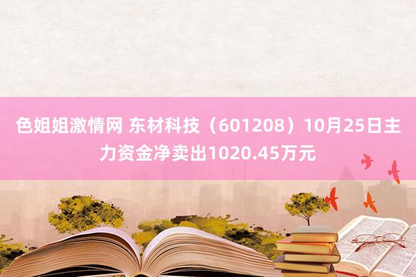 色姐姐激情网 东材科技（601208）10月25日主力资金净卖出1020.45万元