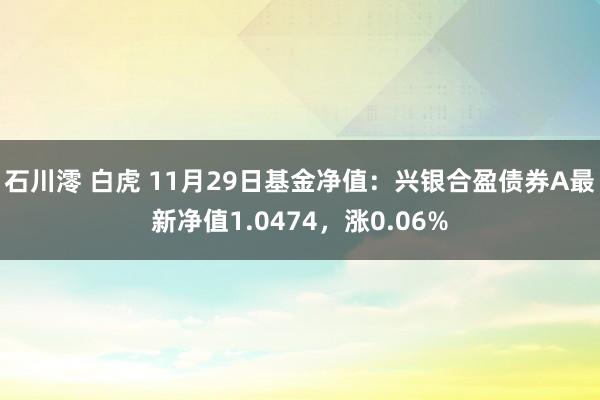 石川澪 白虎 11月29日基金净值：兴银合盈债券A最新净值1.0474，涨0.06%