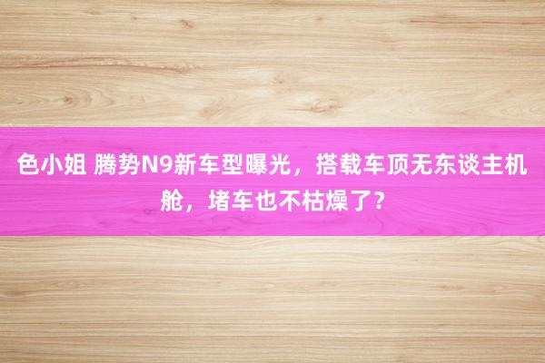 色小姐 腾势N9新车型曝光，搭载车顶无东谈主机舱，堵车也不枯燥了？