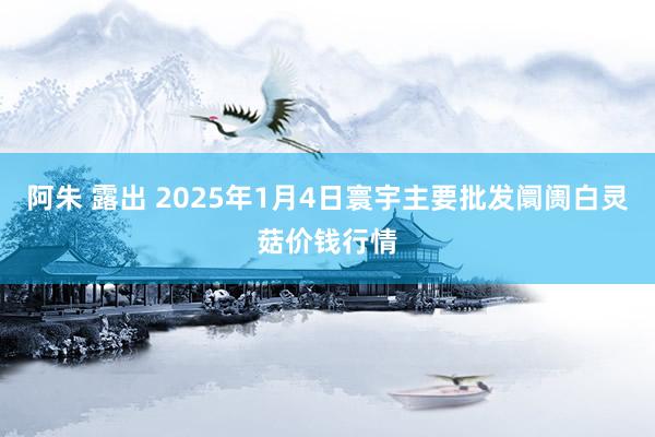 阿朱 露出 2025年1月4日寰宇主要批发阛阓白灵菇价钱行情