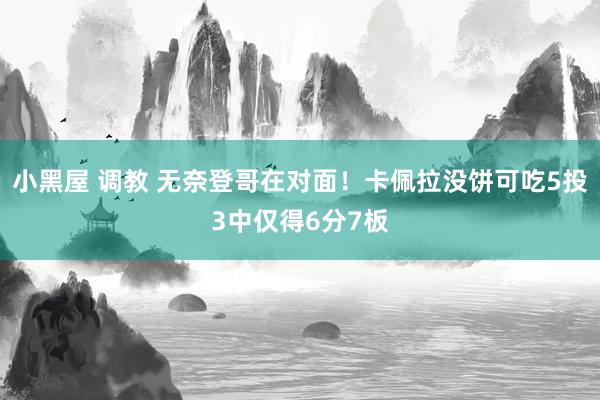 小黑屋 调教 无奈登哥在对面！卡佩拉没饼可吃5投3中仅得6分7板